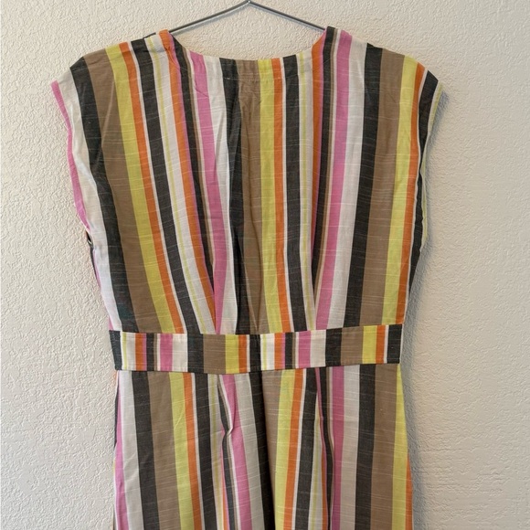 New LOFT Colorful Buttoned Sundress Cap Sleeves, V-neck Size 6 Petite - Picture 8 of 10